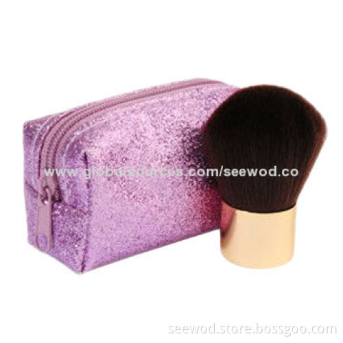 Glittered Mesh Cosmetic Bag, Made of PU